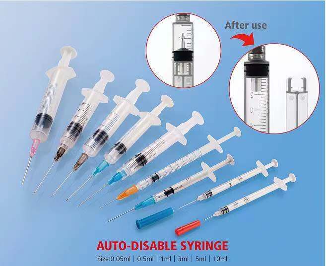 Auto-disable Syringes - Single Use Safety Syringe